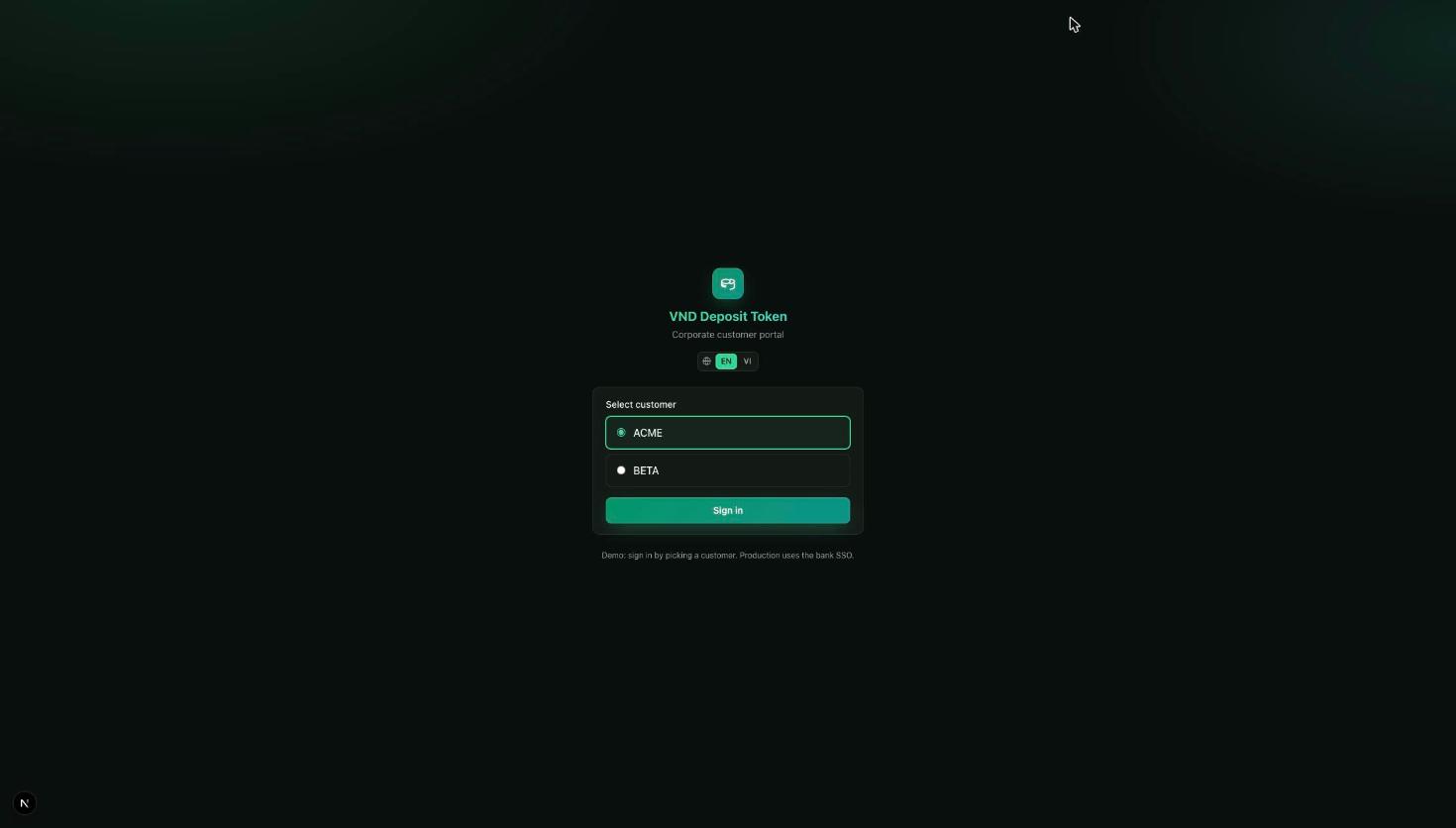 Customer portal login